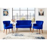 Vivense Roma Çay Seti Koltuk Takımı, Saks Mavi - Saks Mavisi - 115 cm x 55 cm x 85 cm