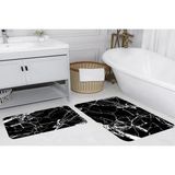 Vivense Rovigo Home Dijital Baskılı Ikili Banyo Paspas Takımı RVG5100 - Siyah - 100 cm x 60 cm x 1 cm