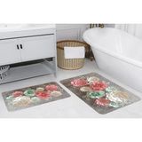 Vivense Rovigo Home Dijital Baskılı Ikili Banyo Paspas Takımı, RVG5233 - Pembe - 100 cm x 60 cm x 1 cm