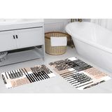 Vivense Rovigo Home Dijital Baskılı Ikili Banyo Paspas Takımı, RVG5238 - Siyah - 100 cm x 60 cm x 1 cm