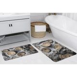 Vivense Rovigo Home Dijital Baskılı Ikili Banyo Paspas Takımı, RVG5245 - Gri - 100 cm x 60 cm x 1 cm