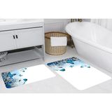 Vivense Rovigo Home Dijital Baskılı Ikili Banyo Paspas Takımı, RVG5250 - Mavi - 100 cm x 60 cm x 1 cm