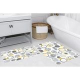 Vivense Rovigo Home Dijital Baskılı Ikili Banyo Paspas Takımı, RVG5257 - Sarı - 100 cm x 60 cm x 1 cm