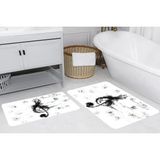Vivense Rovigo Home Dijital Baskılı Ikili Banyo Paspas Takımı, RVG5268 - Beyaz - 100 cm x 60 cm x 1 cm