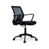 Vivense Sancak Ofis Mesh Fileli Koltuk, Metal Ayaklı, Siyah - 56 cm x 62 cm x 102 cm