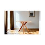 Vivense Sarte Ahsap Natural Yuvarlak Masa, 110X110 - Naturel - 110 cm x 110 cm