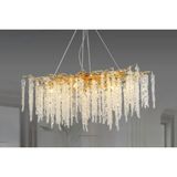 Vivense Selip Kristal Avize, 100 cm - 100 cm x 65 cm x 100 cm - Gold