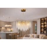 Vivense Selip Kristal Avize, 60 cm - 60 cm x 60 cm x 100 cm - Gold