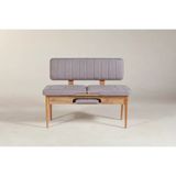 Vivense Sembol Açılır Sırtlı Bank, Atlantik Soho Gri - 110 cm x 40 cm x 85 cm
