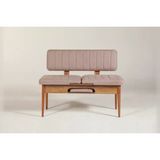 Vivense Sembol Açılır Sırtlı Bank, Ceviz Taş - Pembe - 110 cm x 40 cm x 85 cm