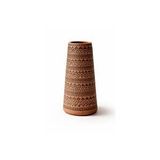 Vivense Siyah El Yapimi Terracotta Vazo Kabartmali Boho Dekor Çok Renkli