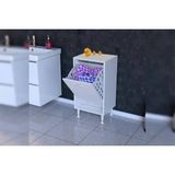 Vivense Söke Sepetli Banyo Dolabı, 40X75X32.5 - 40 cm x 32 cm x 75 cm - Beyaz