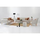 Vivense Step Koltuk Takımı, Krem - 220 cm x 90 cm x 80 cm