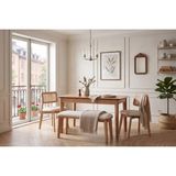 Vivense Sunset Açılır Benchli Mutfak Masa Takımı, 2 Hazeranlı Sandalyeli - Naturel - 80x120 kapalı halı80x150 acılmıs halı