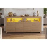 Vivense Sur Ledli Tv Ünitesi, Meşe, 164 cm - Kahverengi - 180 cm x 35 cm x 50 cm