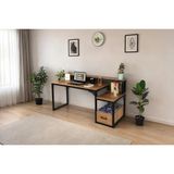 Vivense Tahtalia Miray Metal Çalışma Masası Çekmeli - 170 cm x 60 cm x 75 cm - Ceviz