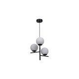 Vivense Terra Üçlü Siyah Beyaz Camlı Avize - 42 cm x 1 cm x 80 cm