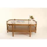 Vivense Togg Orta Sehpa, Ceviz Bronz Cam - 70 cm x 110 cm x 48 cm