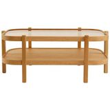 Vivense Togg Orta Sehpa, Meşe Bronz Cam - 70 cm x 110 cm x 48 cm