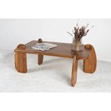 Vivense Tova Masif Kayın Ahşap Orta Sehpa, Ceviz - 90 cm x 55 cm x 42 cm - Kahverengi