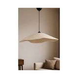 Vivense Travone Handmade Karbon Beton Avize - 53 cm x 53 cm x 14 cm - Ekru