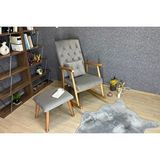 Vivense Trend Naturel Puflu Sallanan Sandalye, Kül Gri