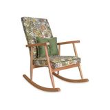 Vivense Trend Sallanan Sandalye, Yeşil Retro, Ahşap, Naturel Ayak