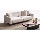 Vivense Trend Üçlü Koltuk, Krem - 222 cm x 96 cm x 76 cm