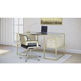 Vivense Trinity Metal Çalişma Masasi, Gold Sarı