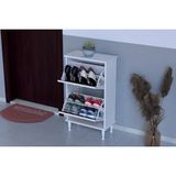 Vivense Umay Ayaklı 52 cm 2 Düşer Kapaklı Ayakkabılık, Ceviz