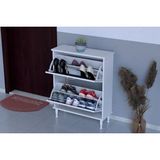 Vivense Umay Ayaklı 72 cm 2 Düşer Kapaklı Ayakkabılık, Antrasit
