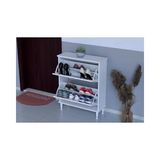 Vivense Umay Ayaklı 72 cm 2 Düşer Kapaklı Ayakkabılık, Beyaz