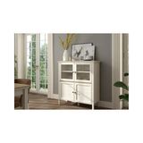 Vivense Valena Konsol Vitrin Büfe, 2 Nervür Cam Kapak - 110 cm x 44 cm - Aytaşı