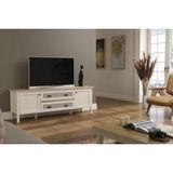 Vivense Valena Tv Ünitesi, 2 Kapaklı 2 Çekmeceli - Krem - 180 cm x 44 cm x 62 cm