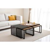 Vivense Valensiya Orta Sehpa, Antik Çam - 110 cm x 70 cm x 42 cm - Kahverengi