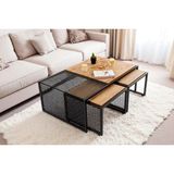 Vivense Valensiya Orta Sehpa, Atlantik Çam - 110 cm x 70 cm x 42 cm
