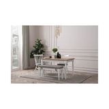 Vivense Venedik Çizilmez Açılır Masa ve Bench Takımı, 120X80 - Beyaz - Venedik Çizilmez Bench Takım Büyük