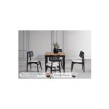 Vivense VERA ÇİZİLMEZ AÇILIR MASA TAKIMI, CEVİZ SİYAH, 80X80