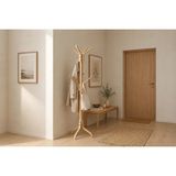 Vivense Vesti Ahşap Ayaklı Portmanto Elbise Askılık, Naturel, Au6 - 47 cm x 47 cm x 164 cm