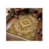 Vivense Vintage Haki Dokuma Taban Hali, 618 Yng, 120x180 Cm Çok Renkli