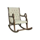 Vivense Vintage Sallanan Sandalye, Krem, Ahşap, Ceviz Ayak