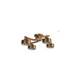 Vivense Weston Dörtlü Naturel Metal Başlıklı Plofonyer Avize - 56 cm x 1 cm x 28 cm - 0-Siyah