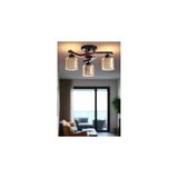 Vivense Weston Üçlü Ceviz Çift Camlı Plofonyer Avize
