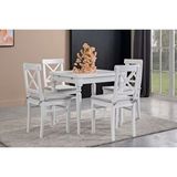 Vivense White Çizilmez Açilir Masa Takimi, 70x80 Beyaz