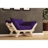 Vivense Woodesk Adalar Masif Ahşap Berjer, Natural-Mor Renk