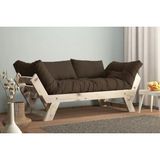 Vivense Woodesk Adalar Masif Ahşap Kanepe, Natural-Kahve Renk - Kahverengi - 75 cm x 180 cm x 70 cm
