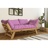 Vivense Woodesk Adalar Masif Ahşap Kanepe, Natural-pembe Renk