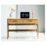 Vivense Woodesk Mistral Ahşap Çalışma Masası, Tik Renk - Genişlik: 120 cm, Derinlik: 65 cm, Yükseklik: 75 cm - Teak - Antrasit