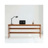 Vivense Woodesk Rustico Ahşap Çalışma Masası, Tik Renk - Genişlik: 180 cm, Derinlik: 50 cm, Yükseklik: 75 cm - Teak - Antrasit