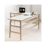 Vivense Woodesk Zeytin Ahşap Çalışma Masası, Natural Renk - Genişlik: 180 cm, Derinlik: 60 cm, Yükseklik: 75 cm - Naturel